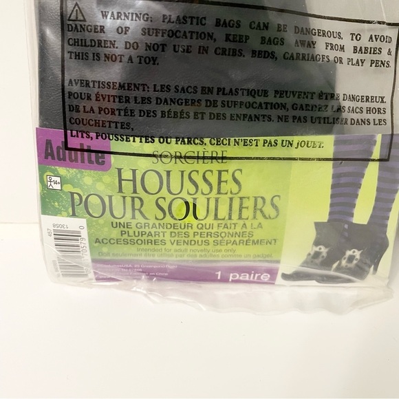 Witch Shoe Covers with Striped Design Kids x2 Adult x1 - Picture 14 of 15